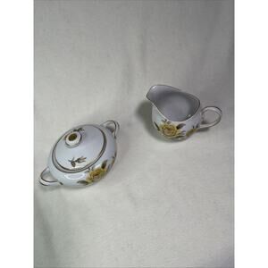 Vintage Harmony House FLAIR Sugar Bowl & Creamer Set Mid-Century Modern -Japan